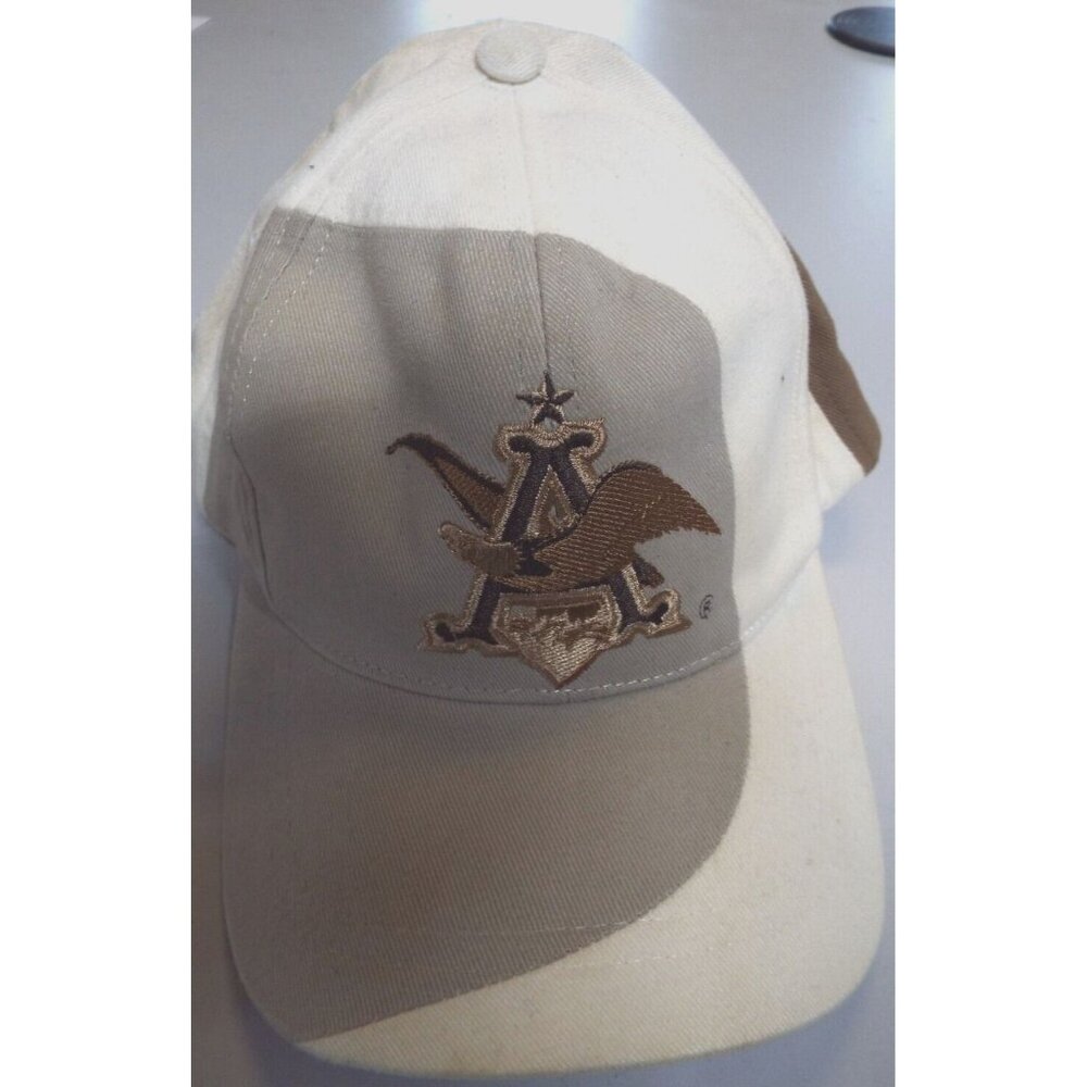 Anheuser-Busch Baseball Cap, Cream & Tan, 1994, Damaged, Pre owned